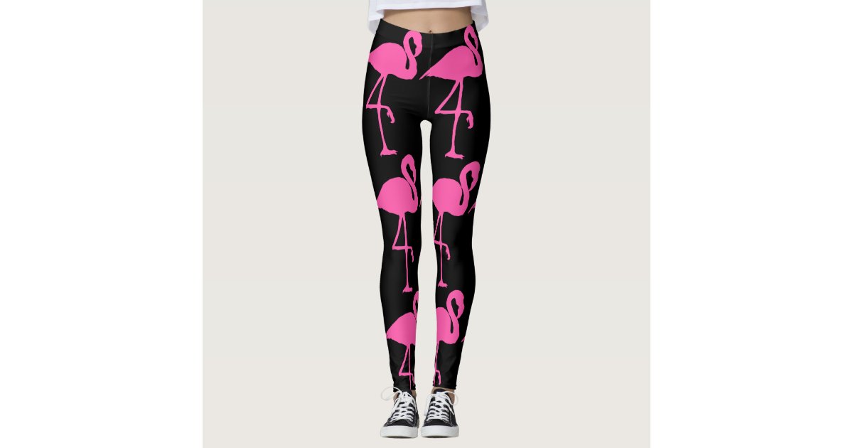 PINK FLAMINGO YOGA PANTS | Zazzle