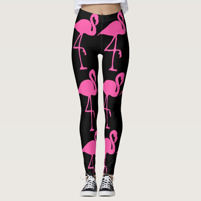 PINK FLAMINGO YOGA PANTS (Front)