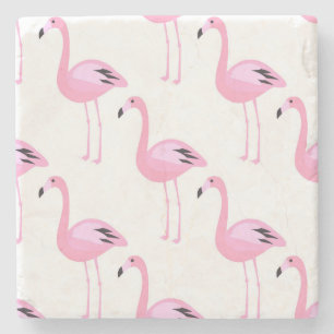 Pink Flamingos 2 2 Stone Coaster