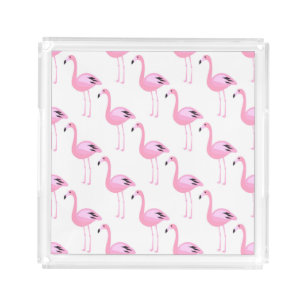 Pink Flamingos 2 Acrylic Tray