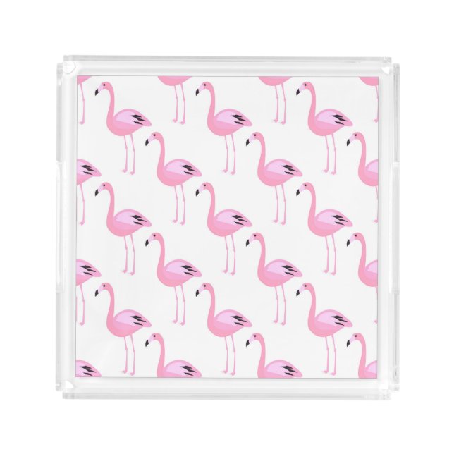 Pink Flamingos 2 Acrylic Tray (Front)