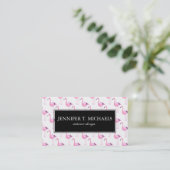 Pink Flamingos 2 Business Card (Standing Front)