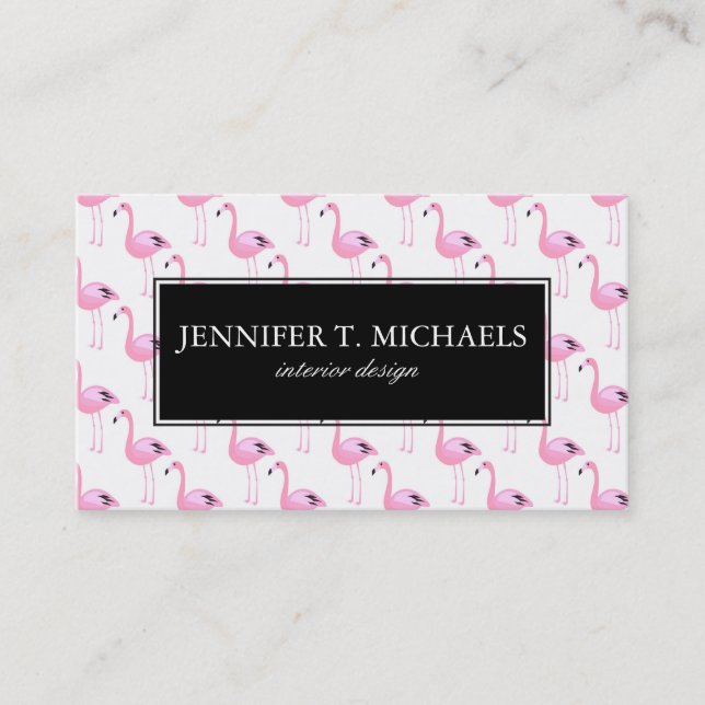 Pink Flamingos 2 Business Card (Front)