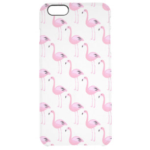 Pink Flamingos 2 Clear iPhone 6 Plus Case
