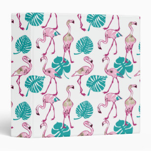 Pink Flamingos 3 Ring Binder