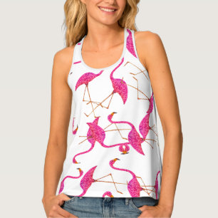 Pink Flamingos All-Over Print Racerback Tank Top
