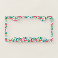 Pink Flamingos and Tropical Flowers Pattern