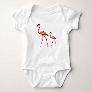 Pink Flamingos Baby Jersey Bodysuit