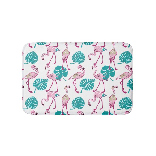 Pink Flamingos Bath Mat (Front)