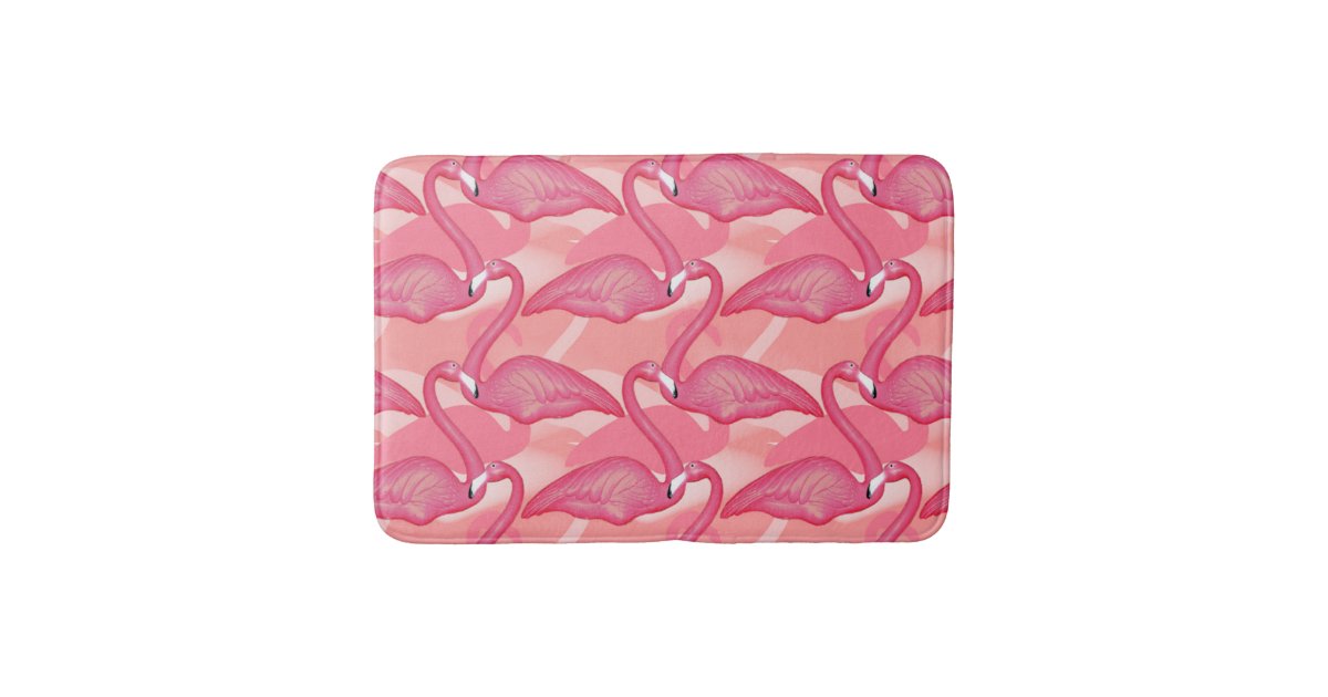 Pink Flamingos Bathroom Mat 