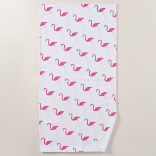 Pink Flamingos Beach Towel