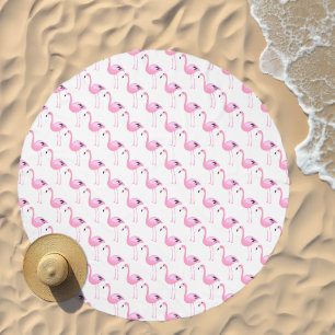 Pink Flamingos Beach Towel