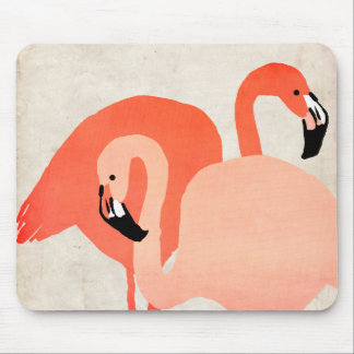 Pink Flamingos Beach Wedding Mouse Pad