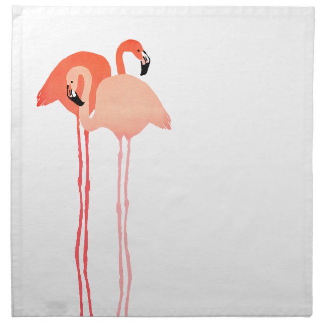 Pink Flamingos Beach Wedding Napkin (Front)