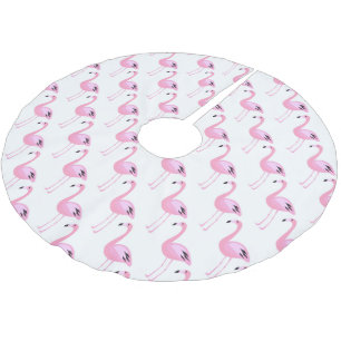 Pink Flamingos Brushed Polyester Tree Skirt