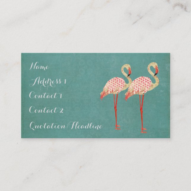 Pink Flamingos Business Card (Front)