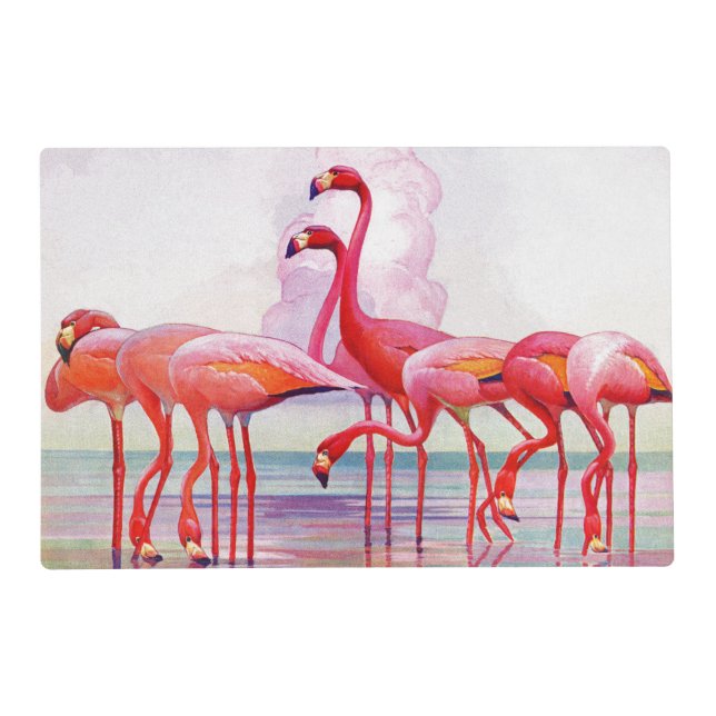 Pink Flamingos by Francis Lee Jaques Placemat (Front)