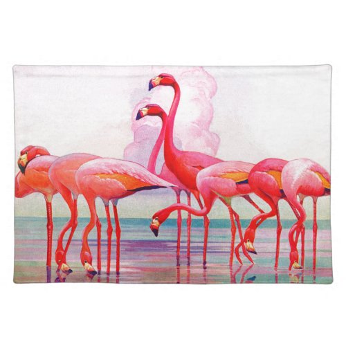 Pink Flamingos by Francis Lee Jaques Placemat