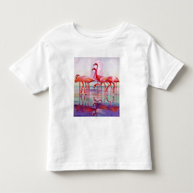 Pink Flamingos by Francis Lee Jaques Toddler T-shirt (Front)