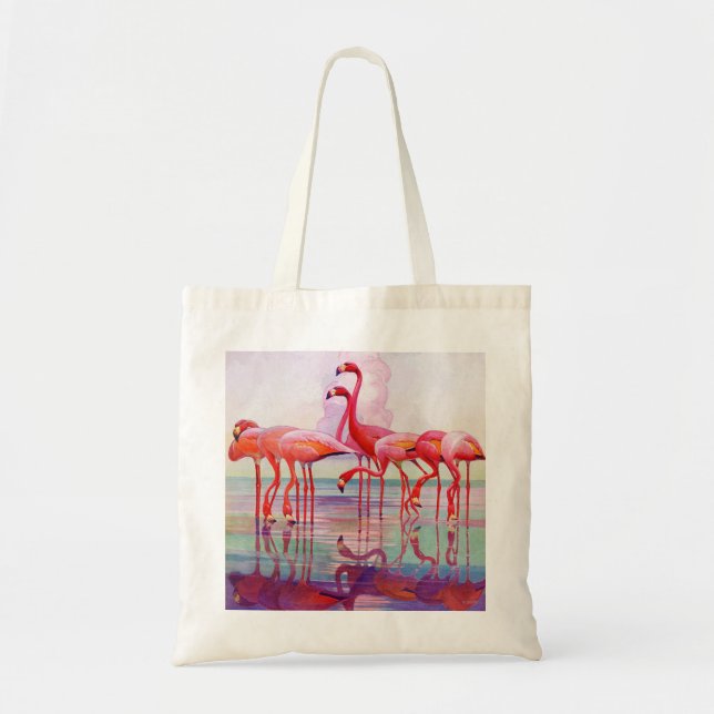 Pink Flamingos by Francis Lee Jaques Tote Bag (Front)
