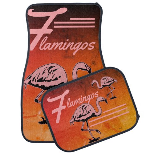 Pink Flamingos  Car Floor Mat