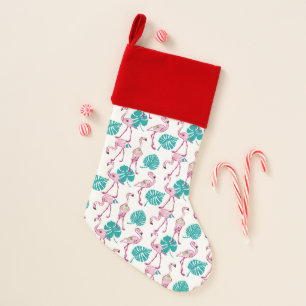 Pink Flamingos Christmas Stocking