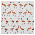 Pink Flamingos Custom Pima Cotton  Fabric
