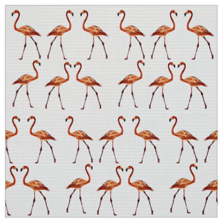 Pink Flamingos Custom Pima Cotton  Fabric