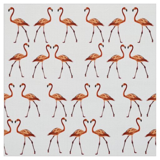 Pink Flamingos Custom Pima Cotton  Fabric