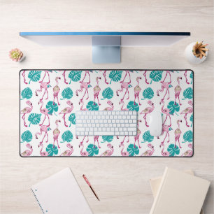 Pink Flamingos Desk Mat