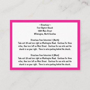 Pink Flamingos Directions Insert Cards by TwoBecomeOne at Zazzle