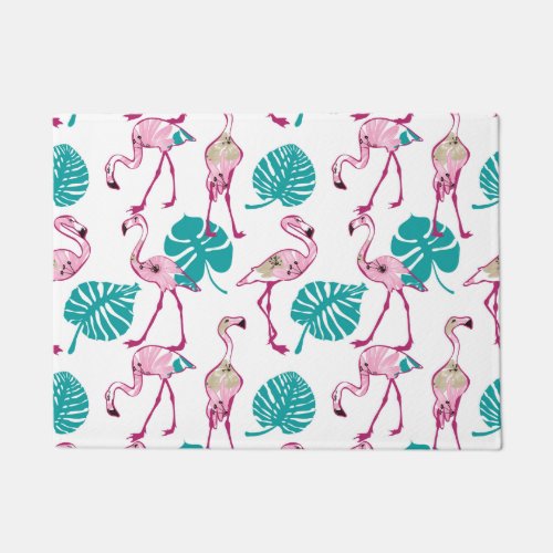 Pink Flamingos Doormat