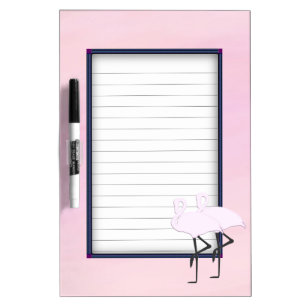 Pink Flamingos Dry-Erase Board