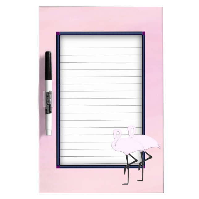 Pink Flamingos Dry-Erase Board (Front)