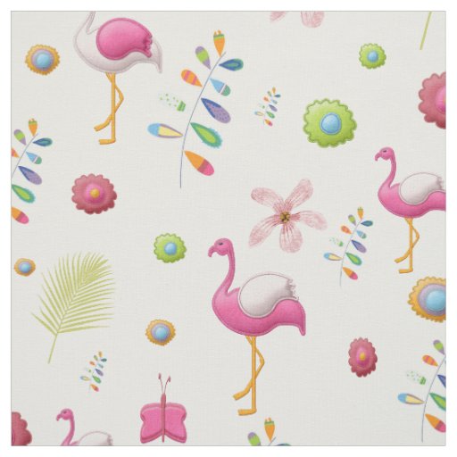 Pink Flamingos Fabric