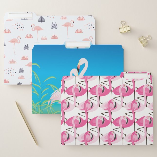 Pink Flamingos File Folder (Set)