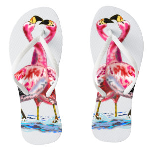 Pink Flamingos Flip Flops - Your Color