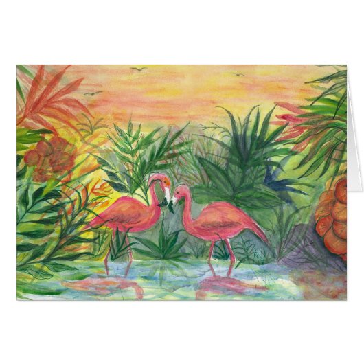 Pink Flamingos Florida Art (Front Horizontal)