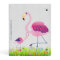 Pink Flamingos Illustration & Spring Flowers