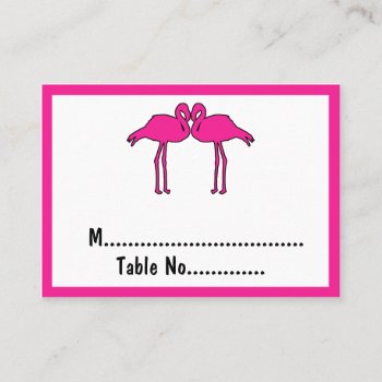 Pink Flamingos Individual Table Number Cards by TwoBecomeOne at Zazzle