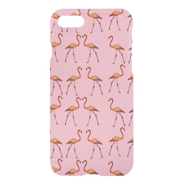 Pink Flamingos iPhone 7 Clearly™ Deflector Case (Back)