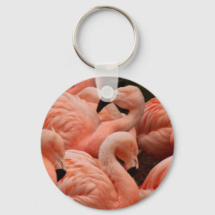 Pink flamingos keychain