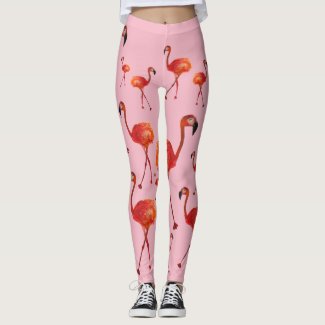 Pink Flamingos Leggings