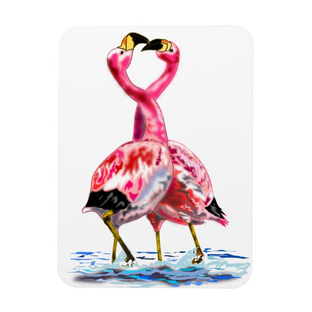 Pink Flamingos Magnet (Vertical)