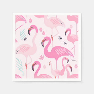 Pink Flamingos Napkins