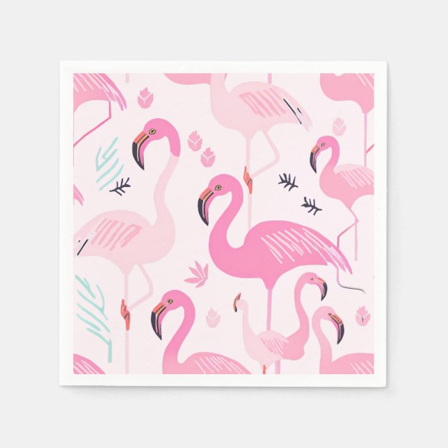 Pink Flamingos Napkins (Front)