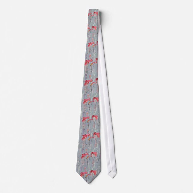 Pink Flamingos Necktie, Men's Tie (Front)