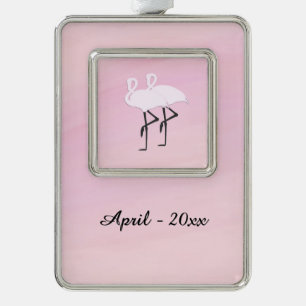 Pink Flamingos Ornament