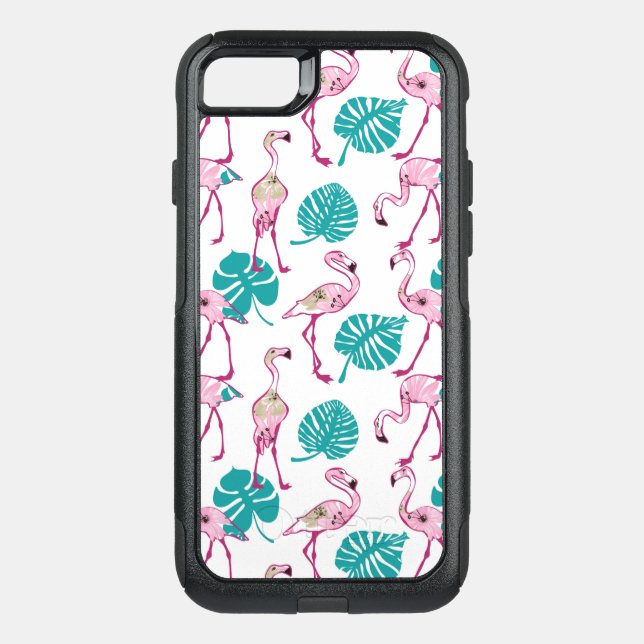 Pink Flamingos Otterbox iPhone Case (Back)