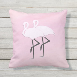 Pink Flamingos Outdoor Pillow